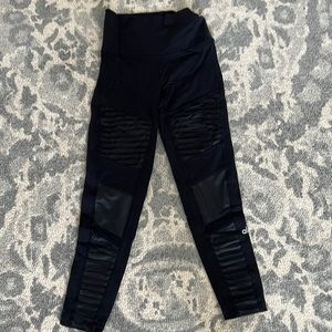 Black ALO moto legging